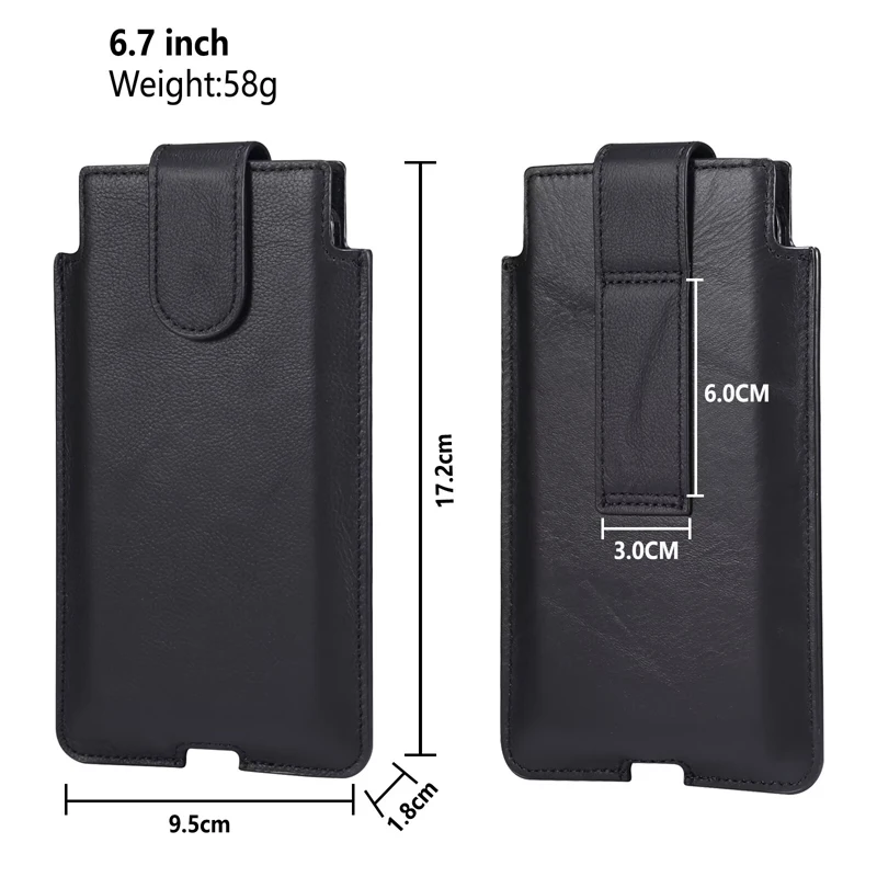 Genuine Leather Phone Holster Waist Bag