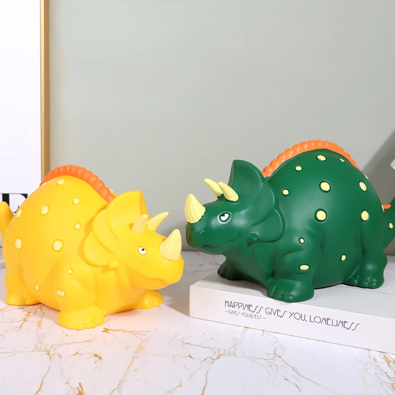 

Cartoon Dinosaur Piggy Bank for Kids Living Room Cute Ornament Anti Fall Secret Coin Money Box Hidden Storage hucha Home Decor