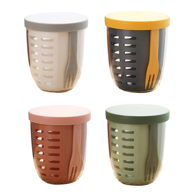 

600ml Practical Picnics Storage Bucket Plastic Cup Seal Salad Cup Dropship