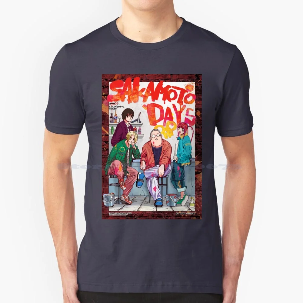 Sakamoto Gang Days N1 T Shirt 100% Cotone Tee Anime Shin Killer Manga Gunman T5I Sakamoto Days Sleeve Tarou Sakamoto Lu
