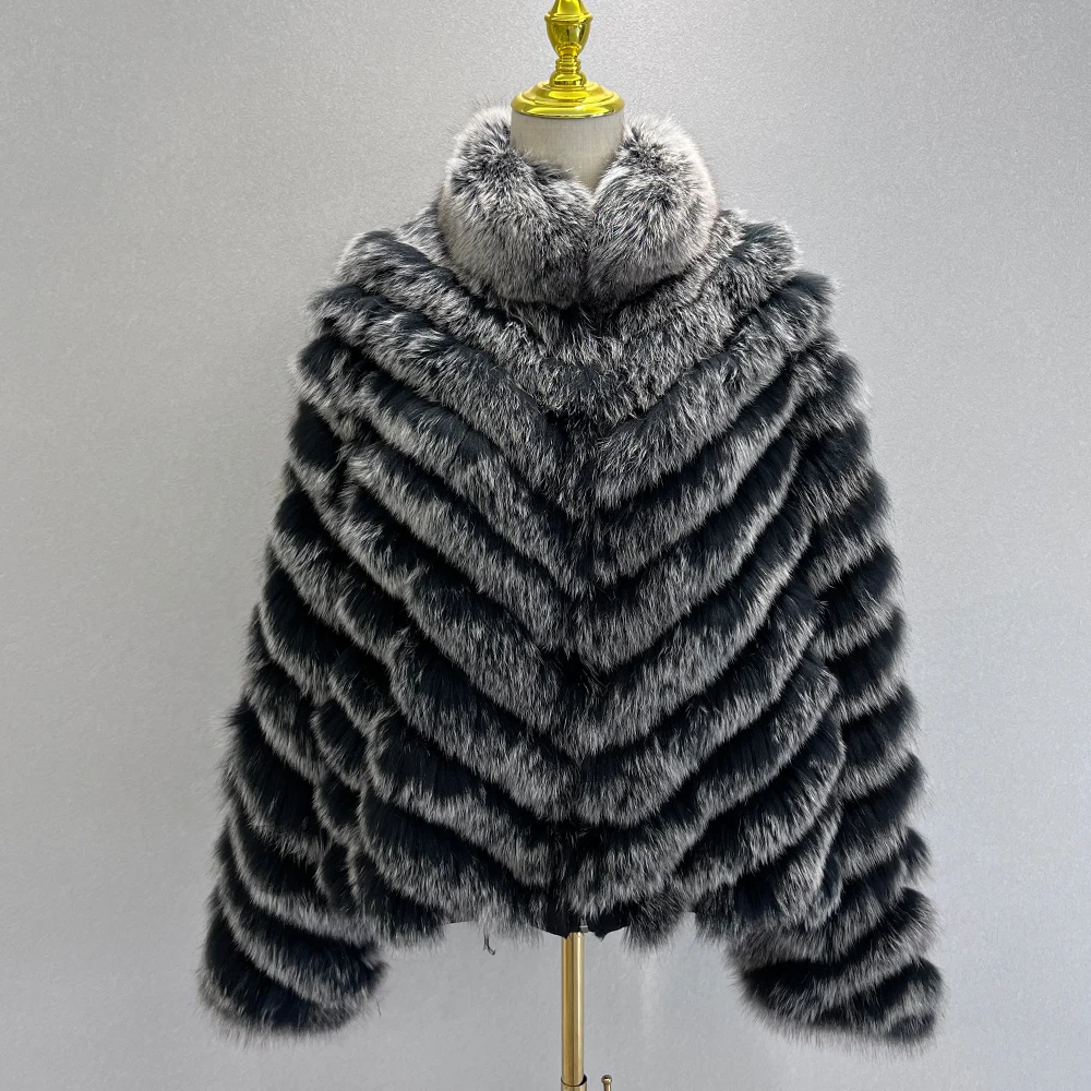 Fur Lover Autumn Winter Ladies Real Fox Fur Reversible Jacket Hot Sale Fashion Women Fox Fur Coat Double Side Genuine Fur Jacket