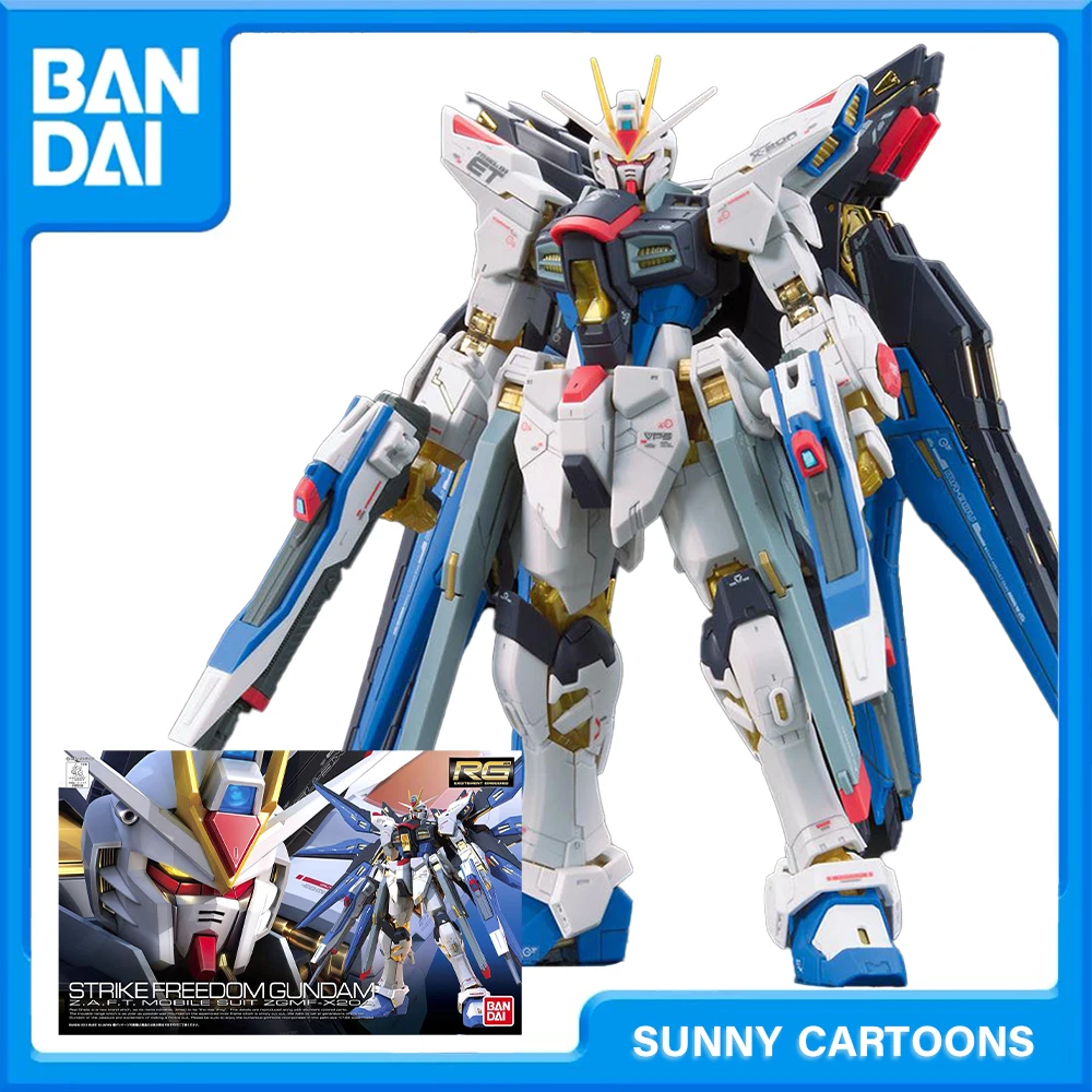 Оригинальная модель Bandai Anime СВОБОДА Gundam Rg Zgmf-X10A сборка Фигурки игрушки подарок Коллекционирование