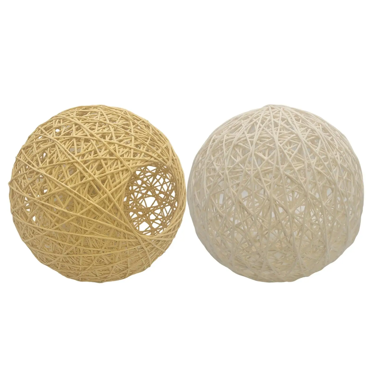 Woven Pendant Light Shade Lamp Cage Rattan Ball Lampshade for Farmer House 3