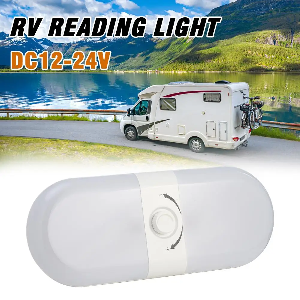 

Highlight Variable Light with Three Colors RV LED Ceiling Lamp Electrodeless Dimming Cab Reading Light 12-24V Compartment Light