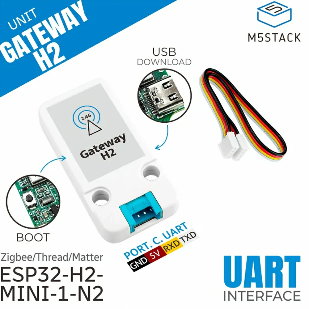 Unit Gateway H2 ESP32-H2 Gateway Dev Unit Supports Zigbee/Thread/Matter Protocol