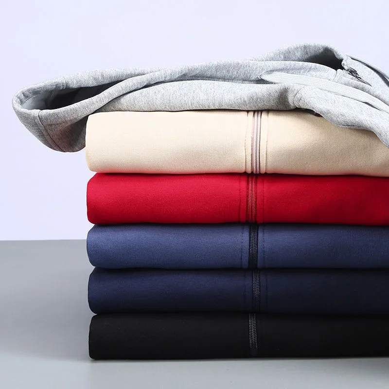 2023 New Cotton Autumn Winter Fattening Plus Size Zipper Sweater Men Cashmere Cardigan Loose Men Hoodie Coat