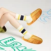2Piece Simulation Foodie Bread Burger Anti-Slip Plush Warm Cotton Slippers Elf Shoes ,Type A(M) 3