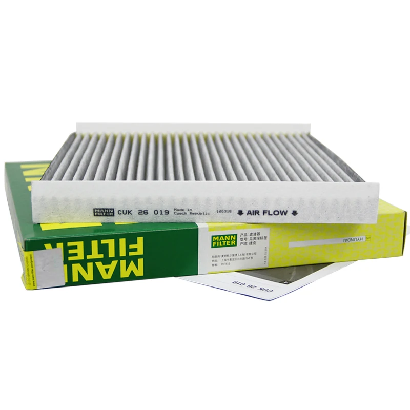 

MANNFILTER CUK26019 Cabin Air Filter For HYUNDAI Sonata VII(LF) 2.0MPI 10.2020- 2.0L Hybrid 06.2016- KIA K5 2.0L 2.0T 97133C1000