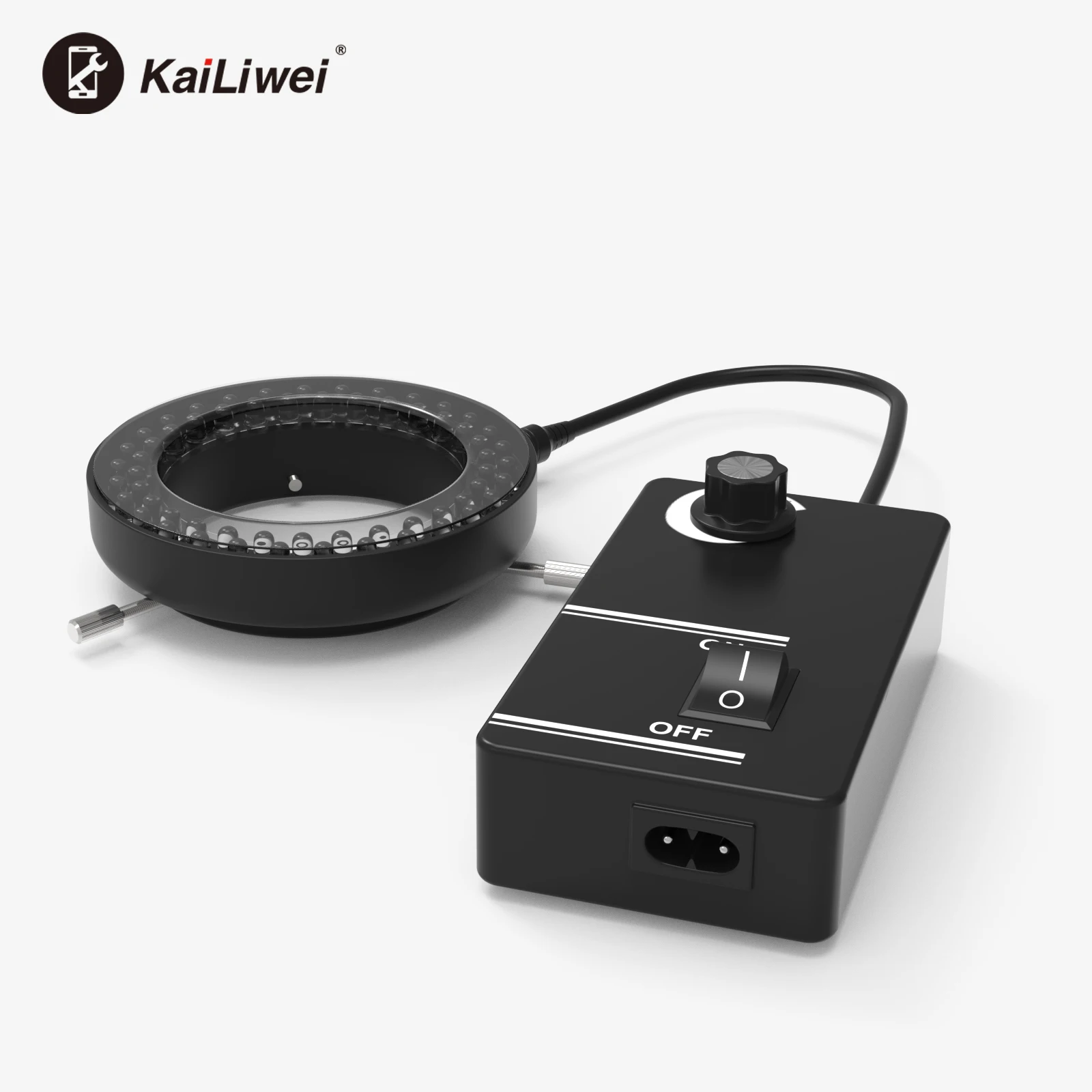 RF4 Microscope Adjustable 144 LED Lighting Industrial Binocular Stereoscopic Lens Magnifying Glass Ring Light Source 5