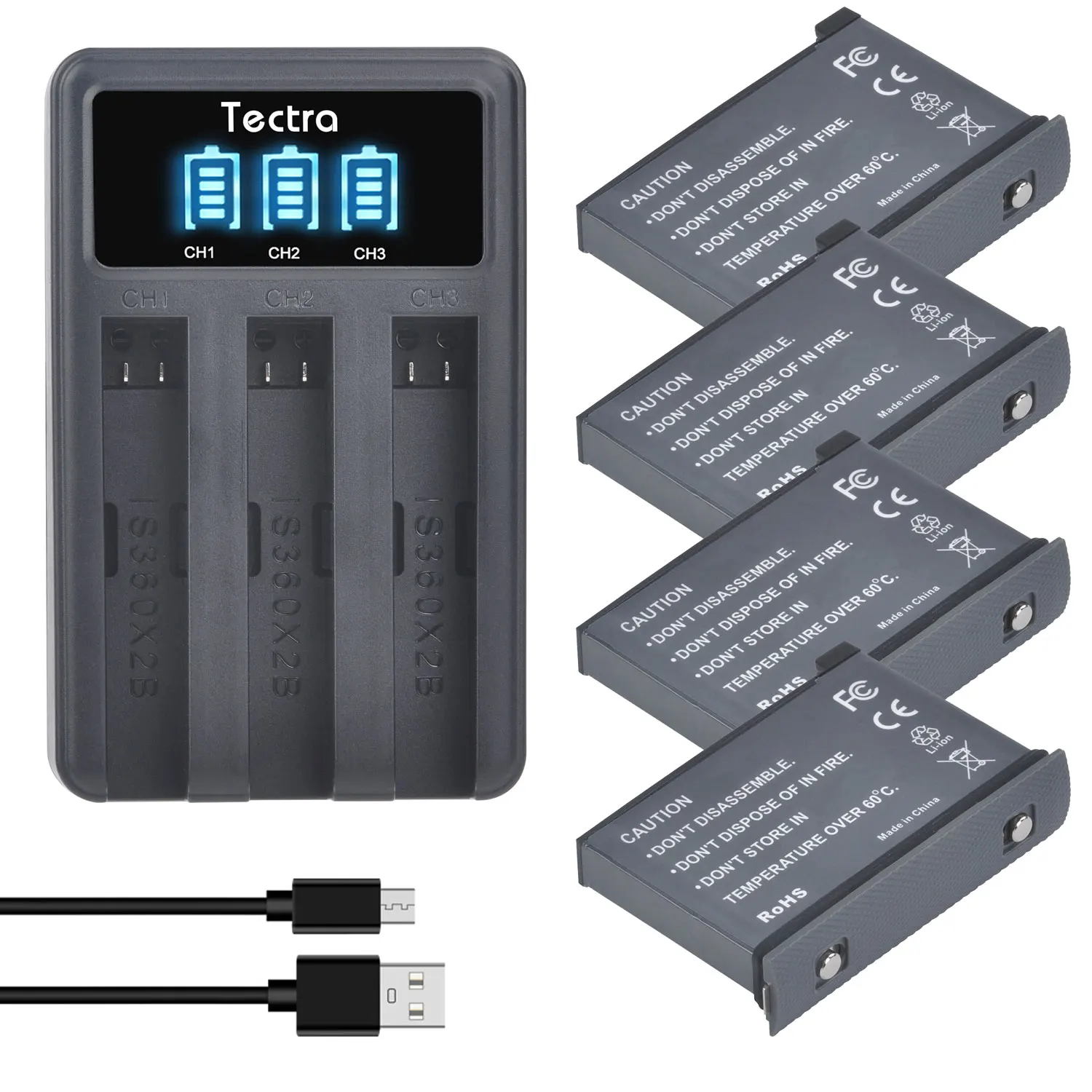 

1700mAh Battery for Insta360 ONE X2 Rechargeable Lithium Battery+LED 3-Slots Charger Insta 360 X2 Panoramic Camera Accessory