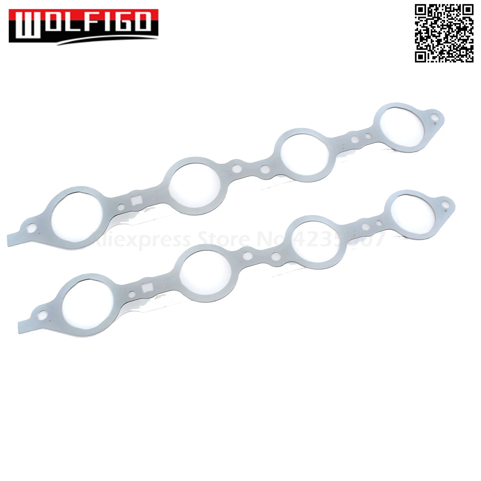 WOLFIGO Exhaust Manifold Gasket Multi-Layer Steel For Buick CHEY GMC 4.8 5.3 6.0 V8 LS1 LS2 LS3 LS6 LS7 LS9 LSX Engines 12617944