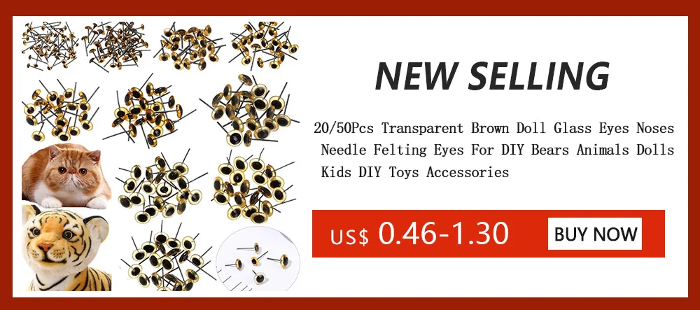 60Pcs/Set HOT New Doll Safety Eyes for DIY Toy Eyes Animal Toy Puppet Making Dinosaur Eyes DIY Craft Accessories DIY Toy Eyes