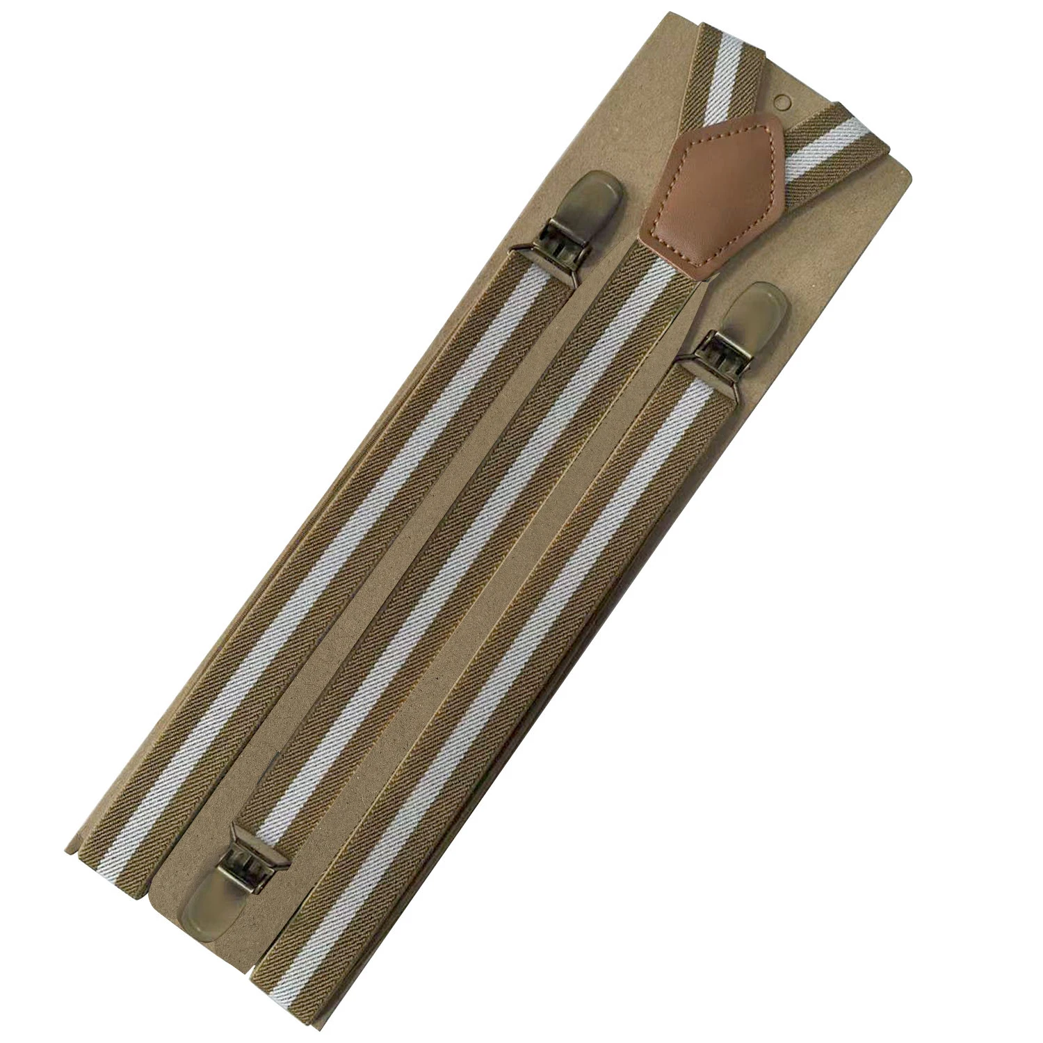 Fashion Suspenders 4Clips Man's Braces Adjustable Elasticity Suspensorio Bretelles Hommes Y-Back Ligas Tirantes 2.5*120cm
