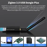 Haozee Zigbee 3.0 USB Dongle Plus Universal Zigbee Wireless Gateway Hub Support Home Assistant Zigbee2MQTT，Raspbian Ubuntu Maco - Image 3
