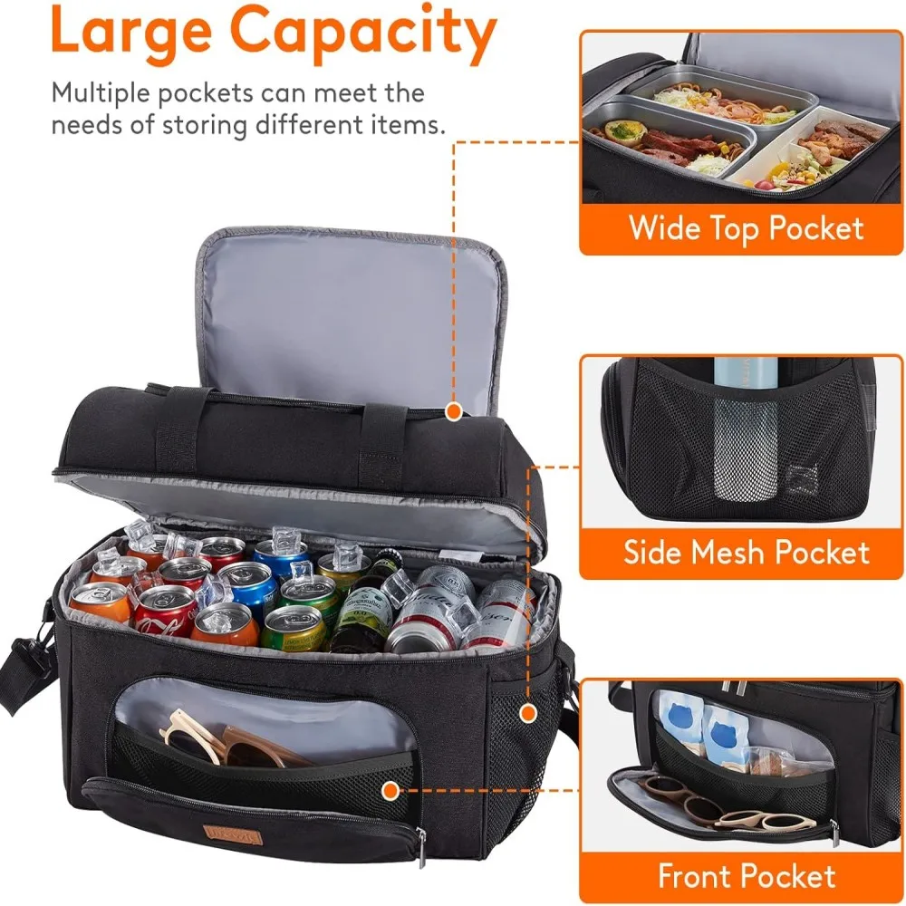 LIVIVO Premium 6-8 Can Lunch Cool Bag Insulated Cooler Meal Box – Ideal For Keeping Food & Drink Cooler For Long Time – Perfect For Camping Picnic BBQ Party Beach Garden Outdoor