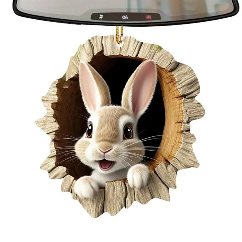 

Easter Decoration 2D Acrylic Easter Pandent DecorTree Hangable Rabbit Ornaments Easter Bunny Decoration For Spring Party Home
