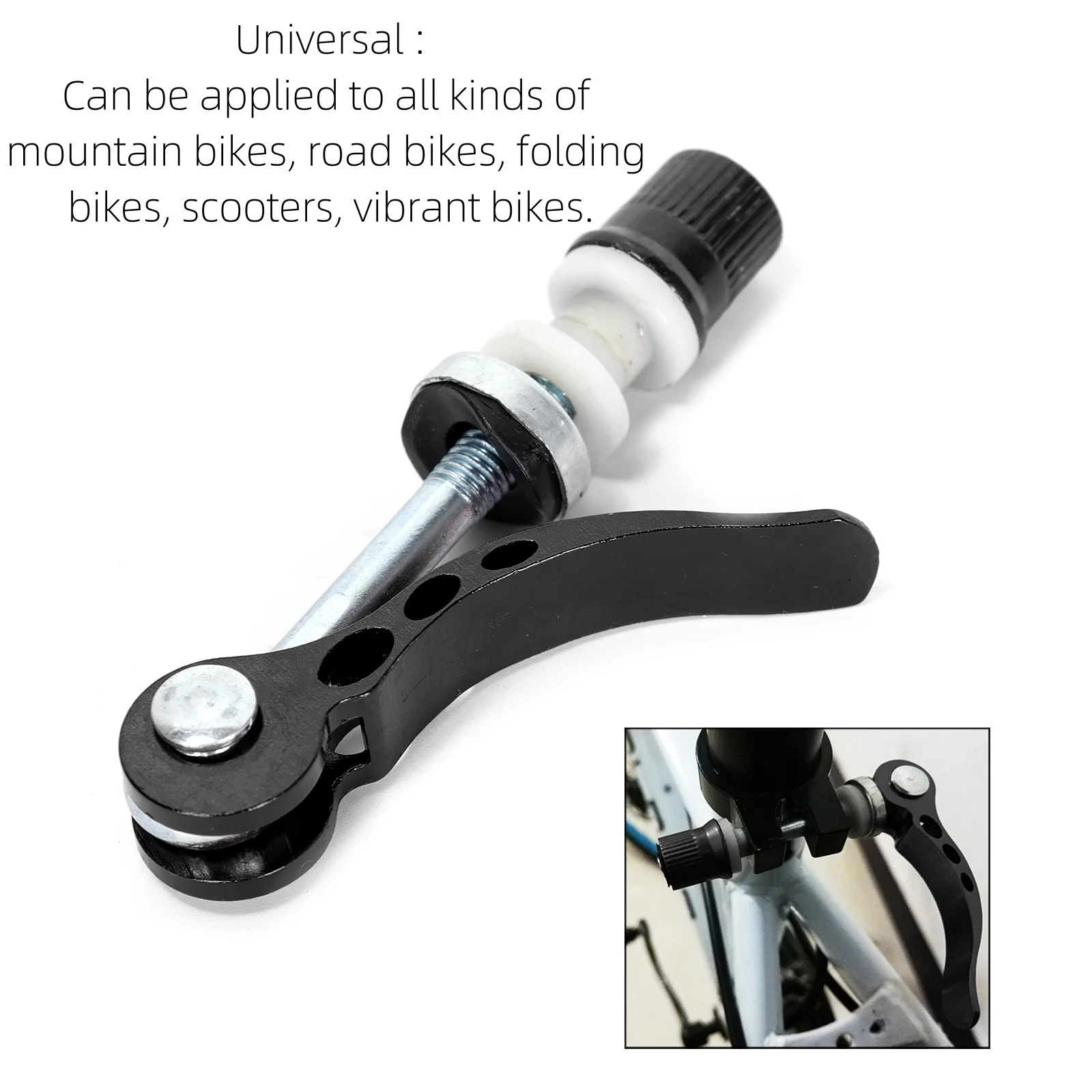 2pcs Aluminum Alloy Bicycle Seatpost Binder Bolt, Quick Release Bolt M6 x 70mm, for all kinds of bicycles