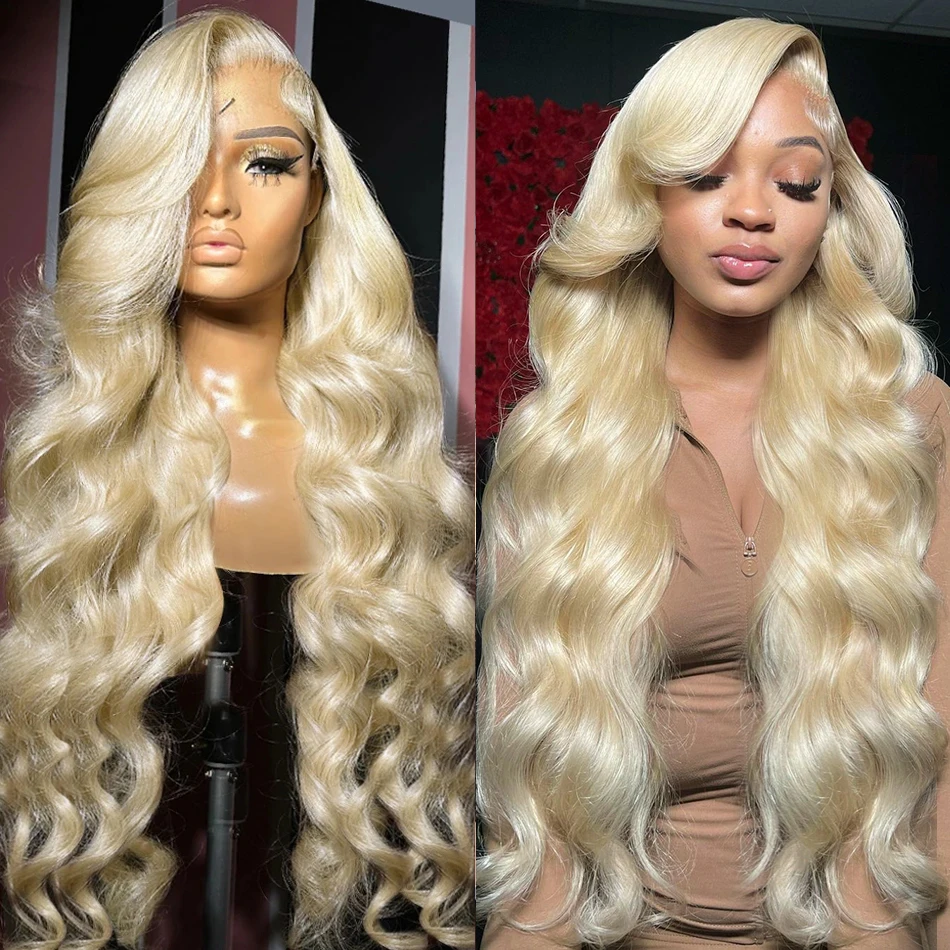 

Long Free Part Deep Body Wave Lace Front Wigs for Women 13X4 Synthetic Lace Frontal Wig 613 Blonde Wigs Natural Hairline