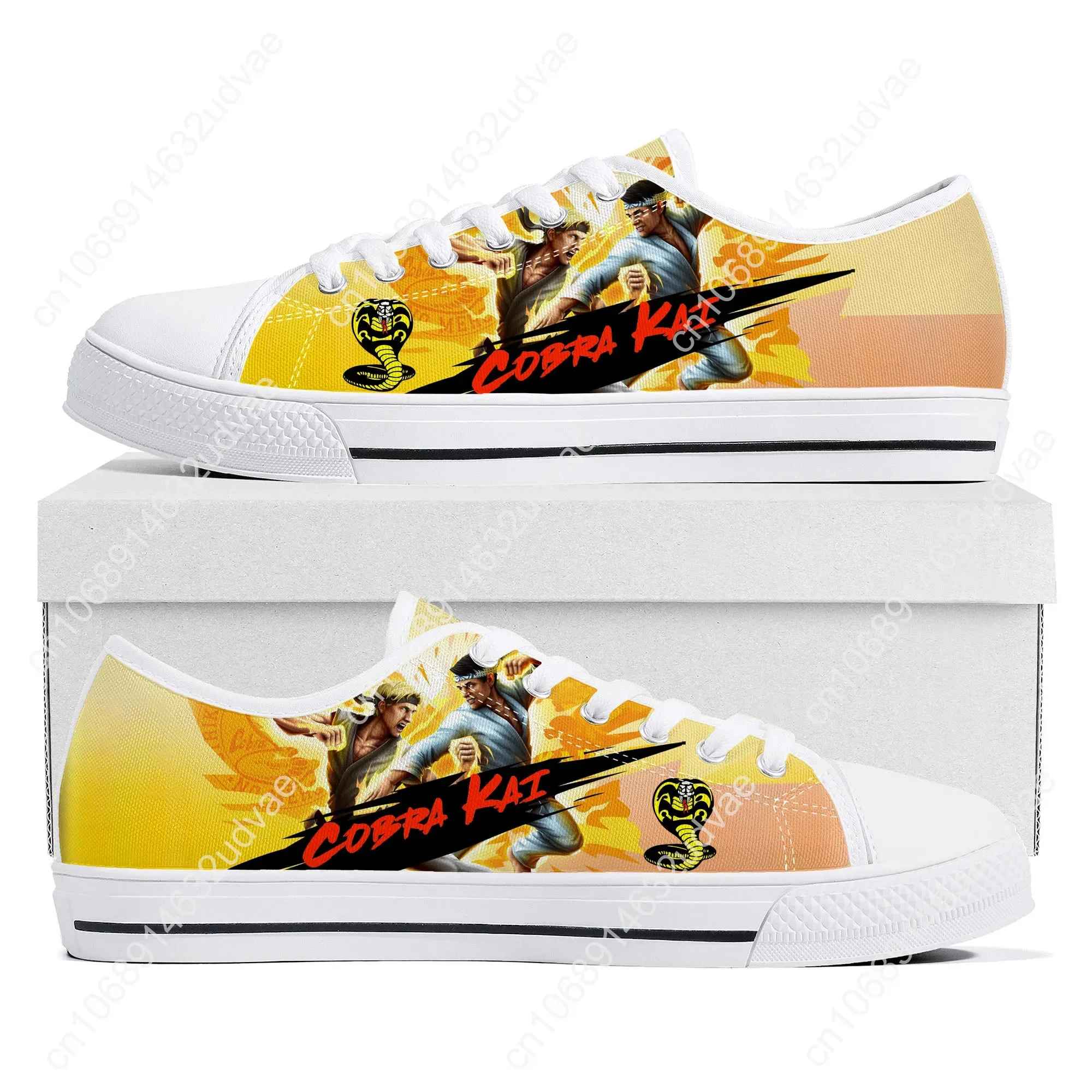 Cobra Kai No Mercy Snake Low Top High Quality Shoes Mens Womens Teenager Canvas Sneaker Casual Couple Sneakers Custom Shoe
