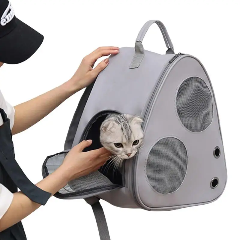

Cat Backpack Mesh Pet Cat Carrier Bag Breathable Portable Cat Backpack Outdoor Travel Bag For Cats Dog Carrying Pet Supplies