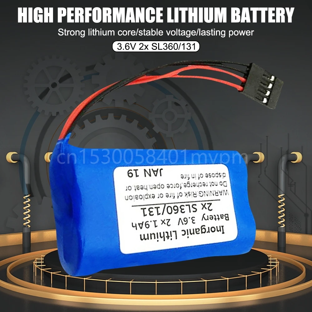 20PCS 3.6V 2x1.9Ah 2XSL360/131 lithium Batterise SL360/13 FOR Schneide Tsx17 NUM Numerical Control System Battery with plug