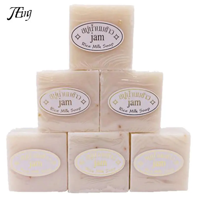 Handmade Rice Milk Soap Collagen Vitamin Skin Whitening Acne Pore Removal Moisturizing Bleaching Rice Milk Soap
