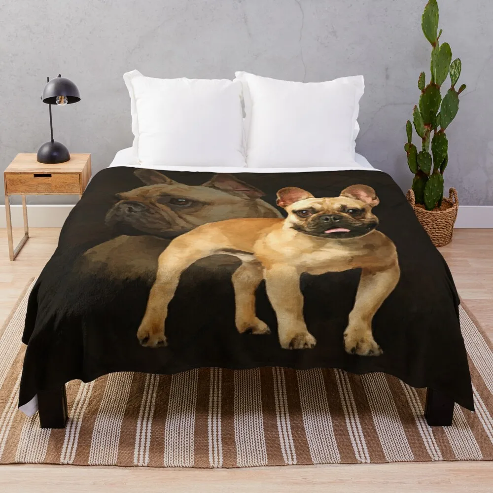 

French Bulldog -Frenchie Dog Throw Blanket Baby Blanket Sleeping Bag Blanket