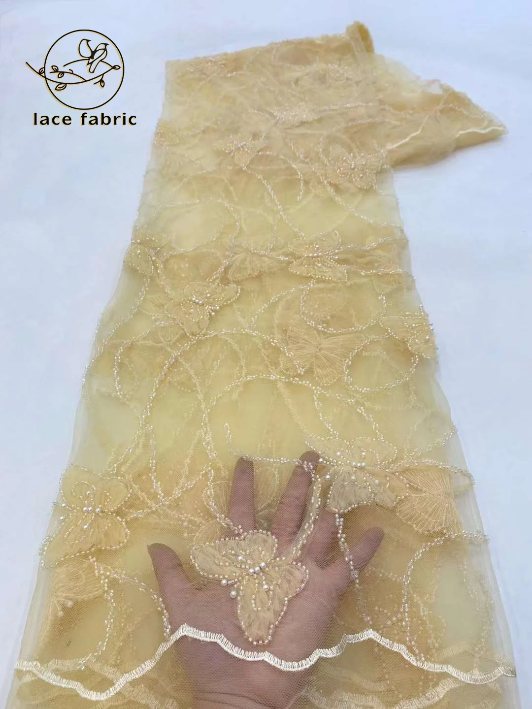 

Luxury African Net Groom Lace Fabric 5 Yards 2023 High Quality French Tulle Sequins For Nigerian Asoebi Wedding Fabrics Sewing