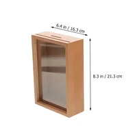 Wood Coin Bank Clear Window Photo Frame Piggy Bank For Adults Money Saving Jar Wooden Box Home Decor Money Boxes 2