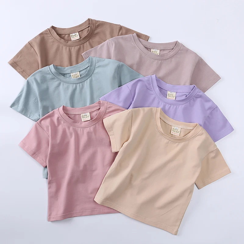 Kids Clothing Set 2025 Infant Boys Girls Summer Sport Clothes Kids Solid Color Cotton Casual O-neck Short Sleeve T-Shirt + Shorts Children Outfits