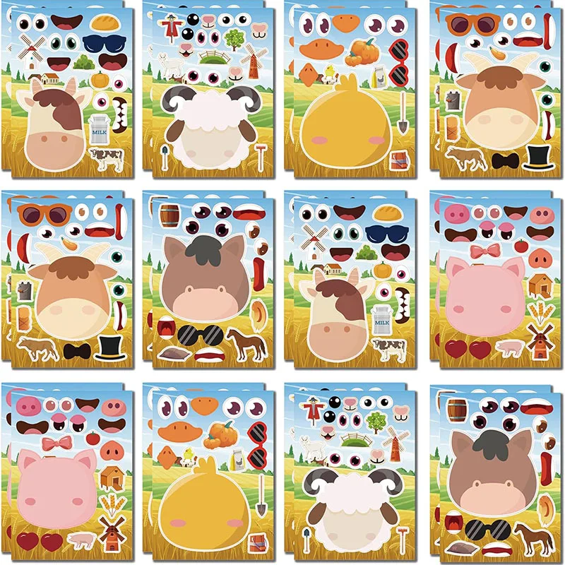 Пазл «сделай себе лицо», 6-24 листа