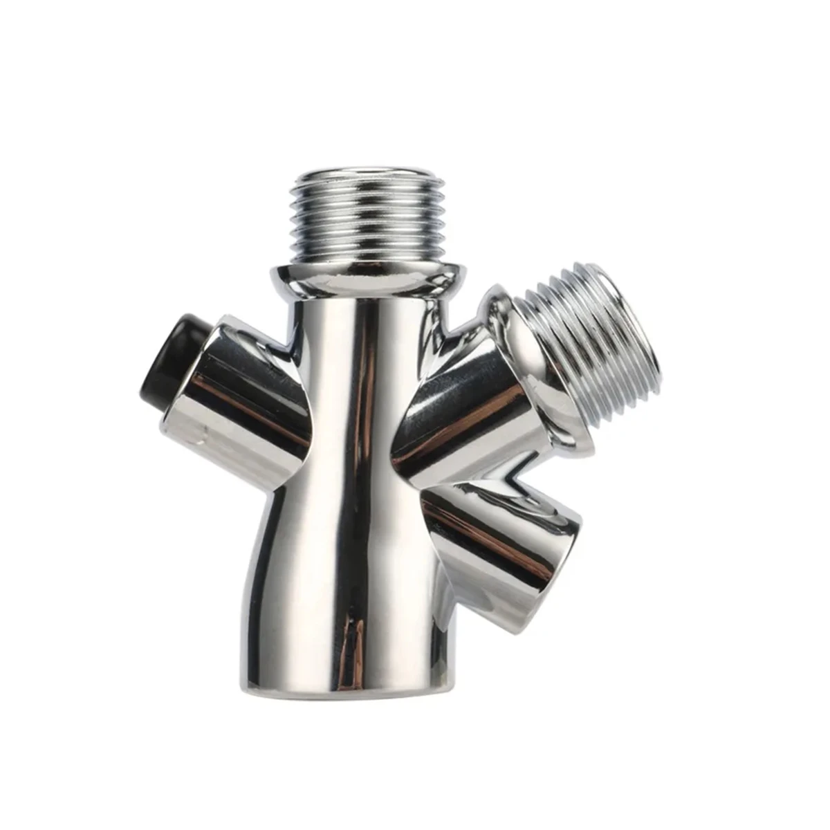Bathing Room Shower Head Water Splitter 1/2" Female Thread Inlet Male Outlet Chrome 3-Way Tap Diverter 1.5/2m Copper Core Hose