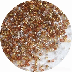 Elegant Silver Antique - Finish Glass Rice Beads, Hand - Woven - 1.6mm 30g 5400pcs (Platinum Champagne)