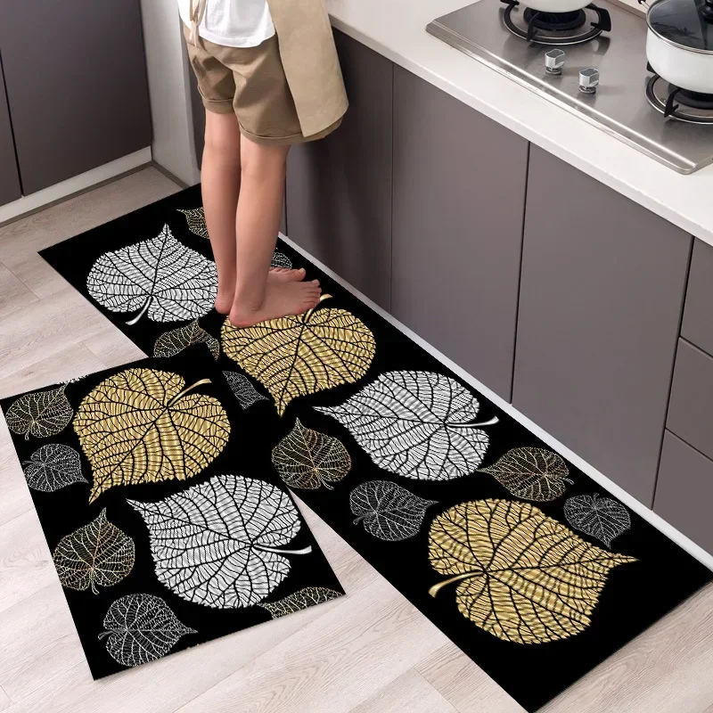 Alfombra de cocina duradera para la entrada del hogar, alfombrillas de cocina de alta gama para el suelo, impermeables, para el hogar, lavables, antideslizantes, alfombras grandes