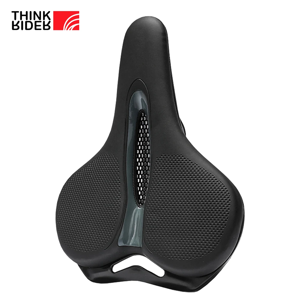 MTB Bike Saddle Breathable Big Butt Cushion Leather Surface Seat Mountain Bicycle Shock Absorbing Hollow Cushion Accessories bicycle saddle bicycle seat cushion bike riding cushion