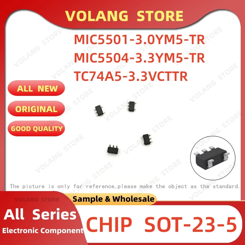 

5Pcs/LOT MIC5501-3.0YM5-TR SOT23-5 CHIP 5504-3.3YM5 SOT-753 SC-74A NEW Original TC74A5-3.3VCTTR