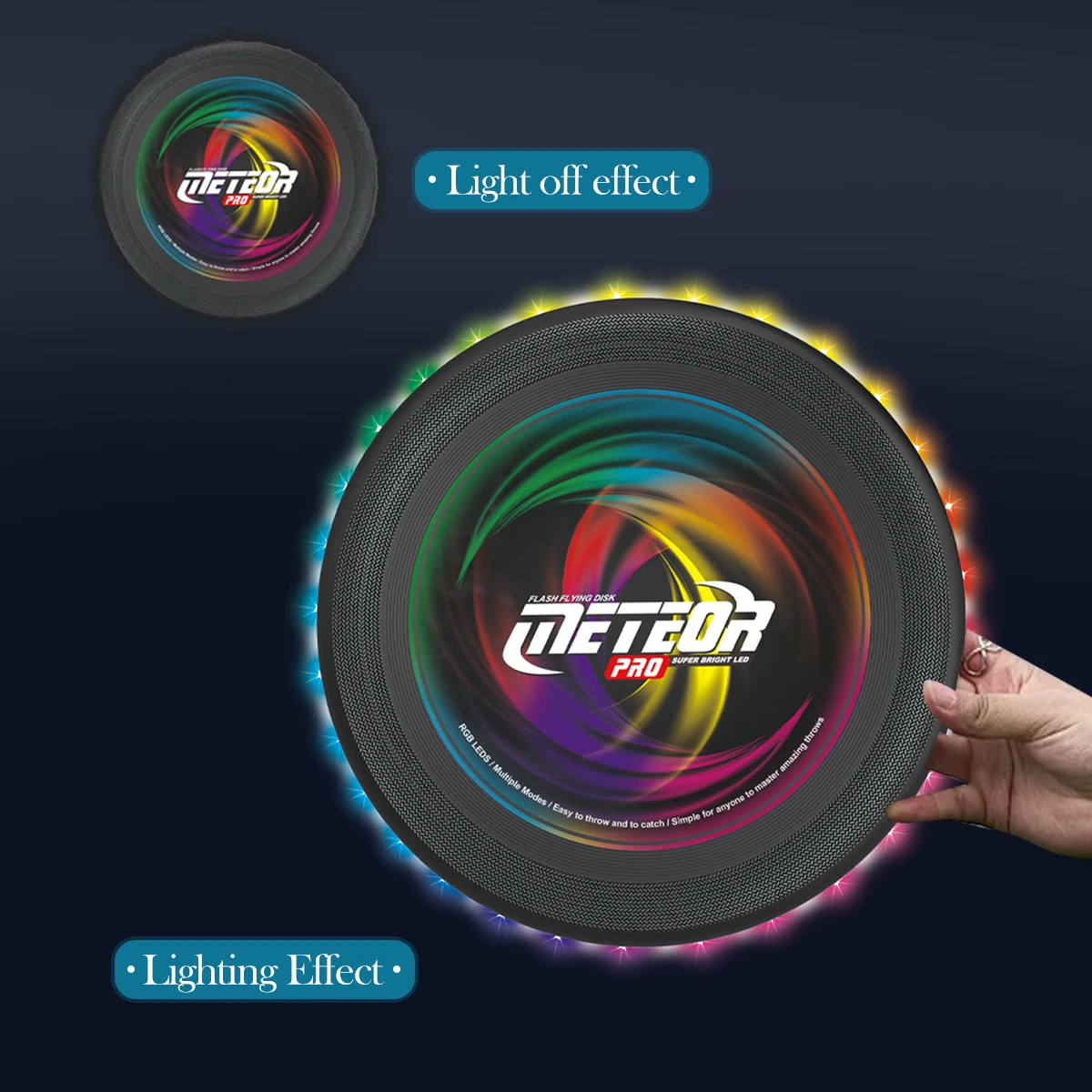 Colorful LED Light-Up Flying Disc 4