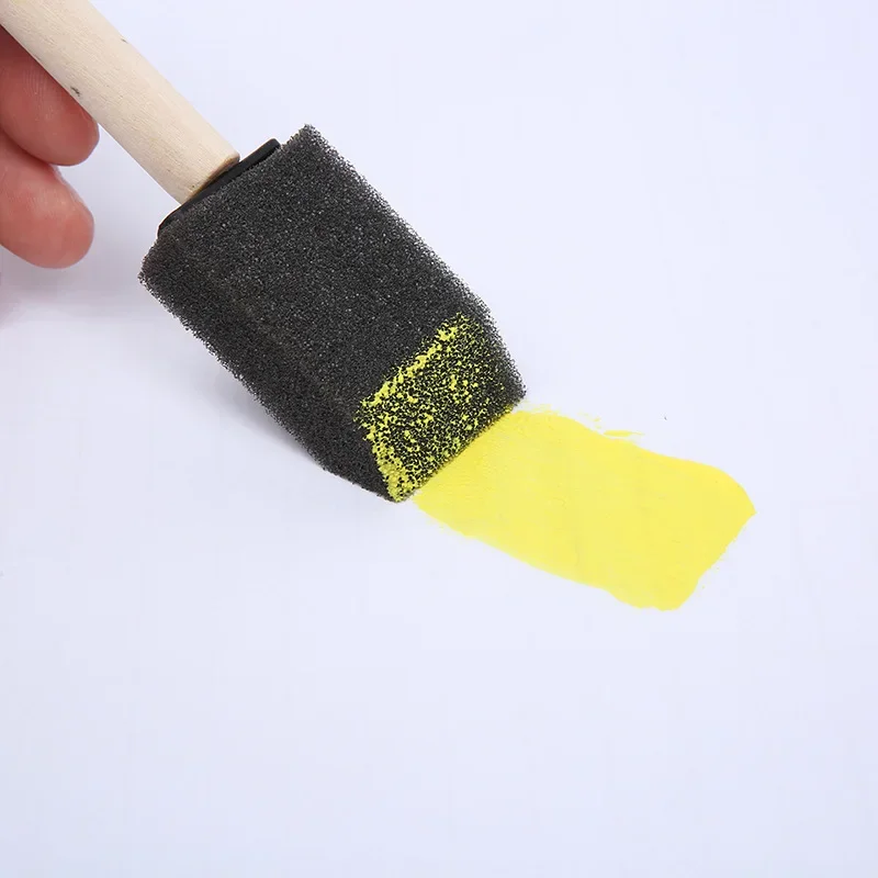 Wooden handle Foam Paint Brush Sponge Oil Stain Polyurethane Craft Art Craft Paint Brush Set Child Painting Sponge Foam Brushes paint brushes