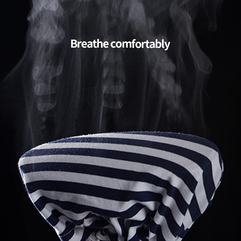Nanjiren Men Underwear Healthy Fabric Boxer Pure Cotton Stripe Underpants Soft Breathable Bouncy Not Easy To Fade Male Panties