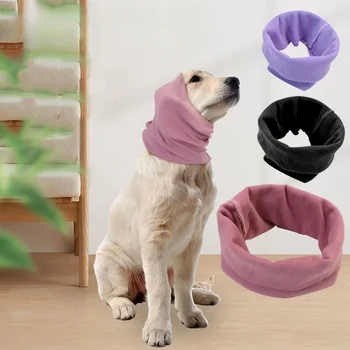 Soundproof Scarf Breathable Calming Dog Ears Cover Anti-noise Earmuffs Dog Hood Earmuffs Pet Headgear Pet Winter Warm Ears Cover 1