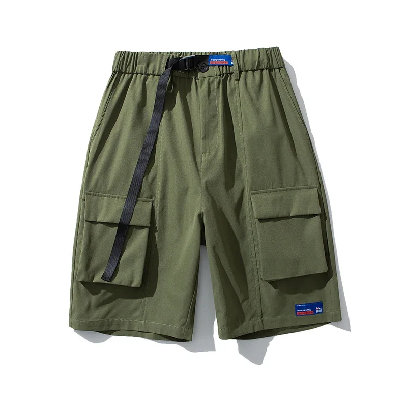 

Шорты-карго мужские на шнуровке, хлопковые рабочие, до колена, лето