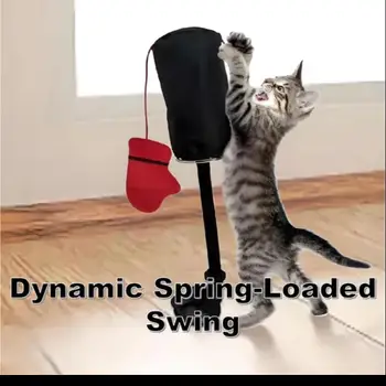 Interactive Cat Boxing Toy with Punching Bag 1