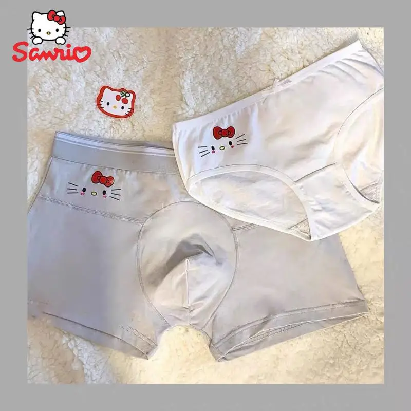 3pcs Y2k Hello Kitty Couples Underpants Pure Cotton Breathable Cute  Interesting Men Women Underwear Anime KT