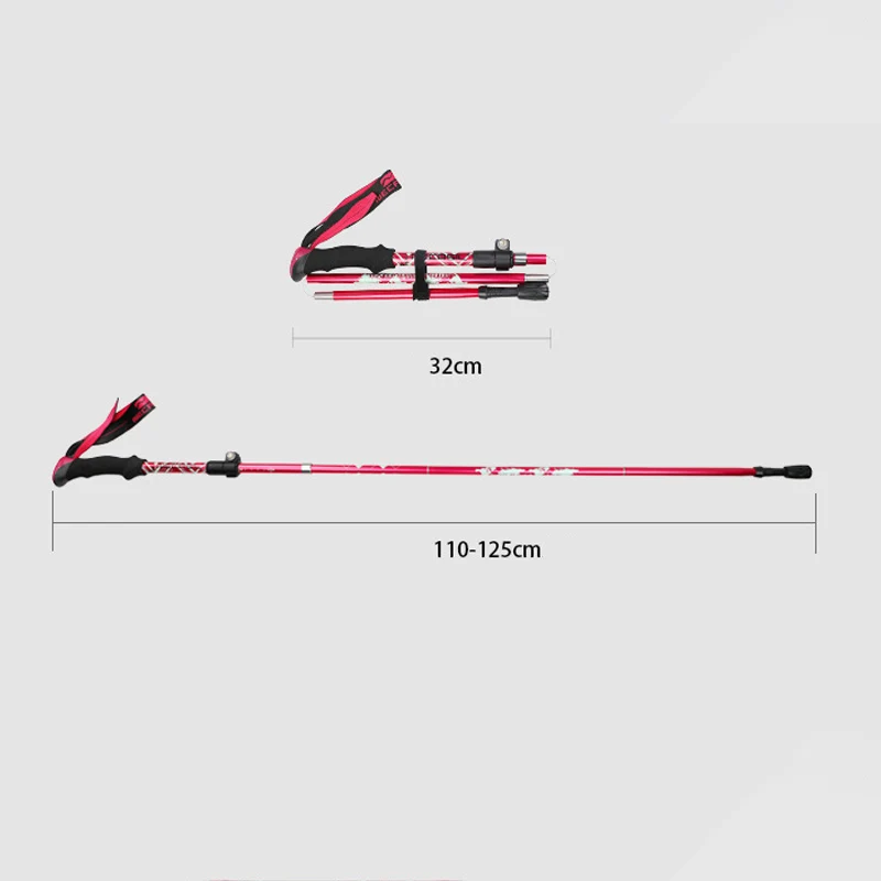 2Pcs Ultralight Trekking Poles Walking Sticks Hiking Canes Folding Aluminum Walking Pole Nodic Walking Sticks