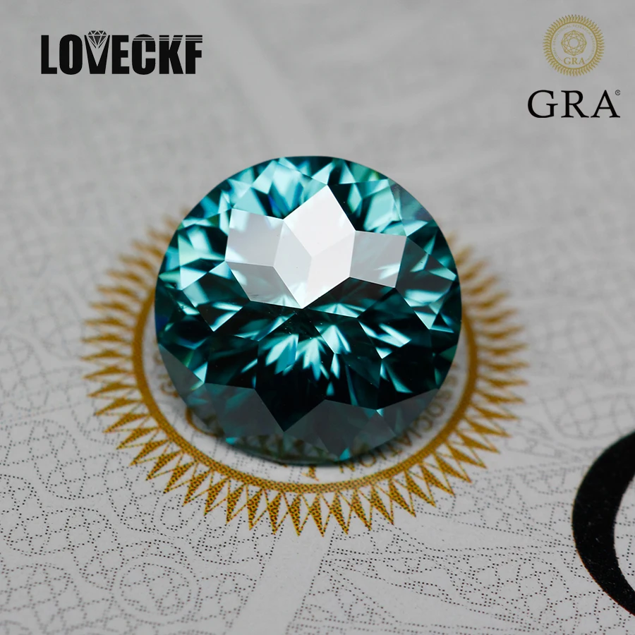 New Emerald Green Empire Cut Moissanite Pietre Sciolte 1.0-5.0Ct D Color Moissanite Stone Con Certificato Gra