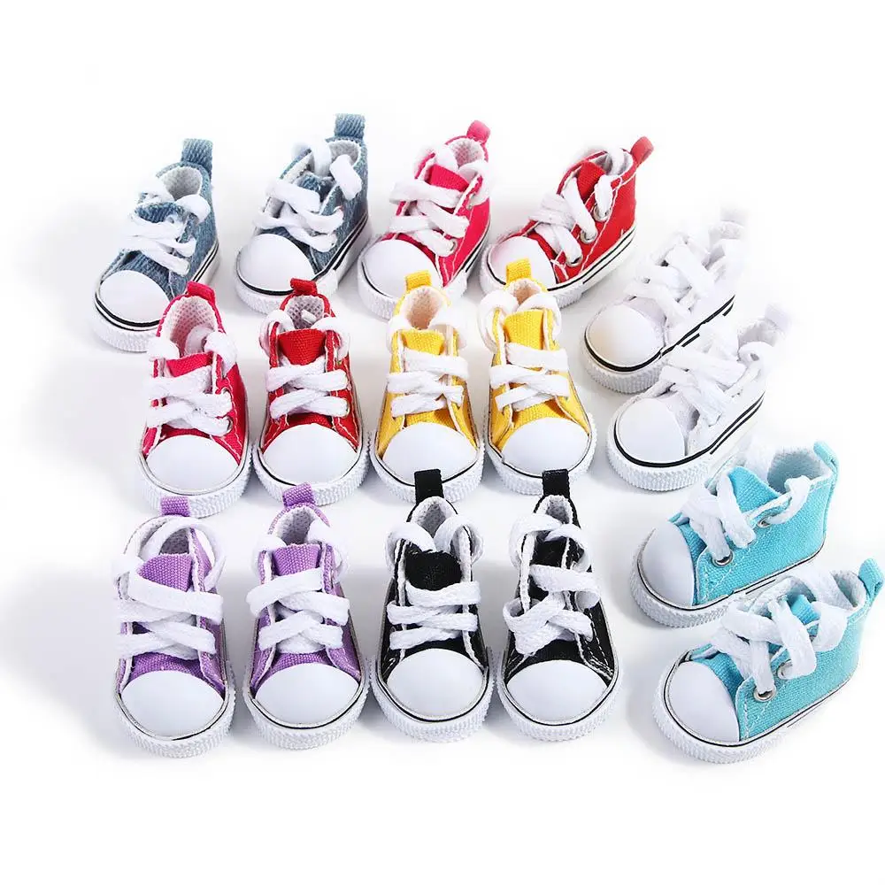 

Fashion Casual Shoes for 1/6 BJD Doll Accessories 5cm High Top Canvas Shoes Mini Sneakers