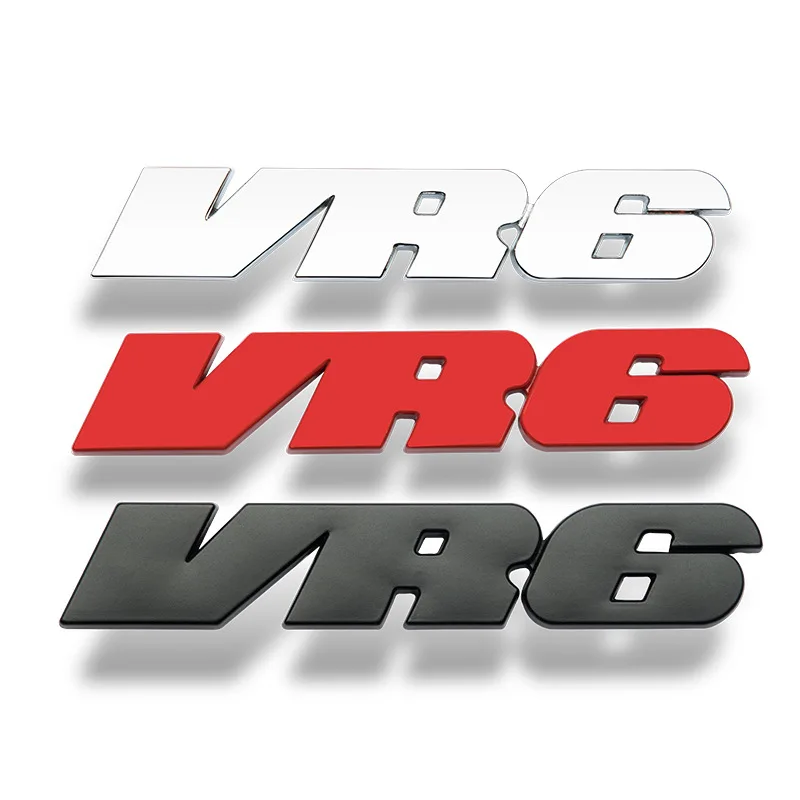 3D Metal Car Letters Vr6 Logo Emblem Badge Decalcomanie Per Volkswagen Jetta A3 Passat Vw Golf 3 Mk2 Mk4 Mk3 Vr6 Accessori Adesivi