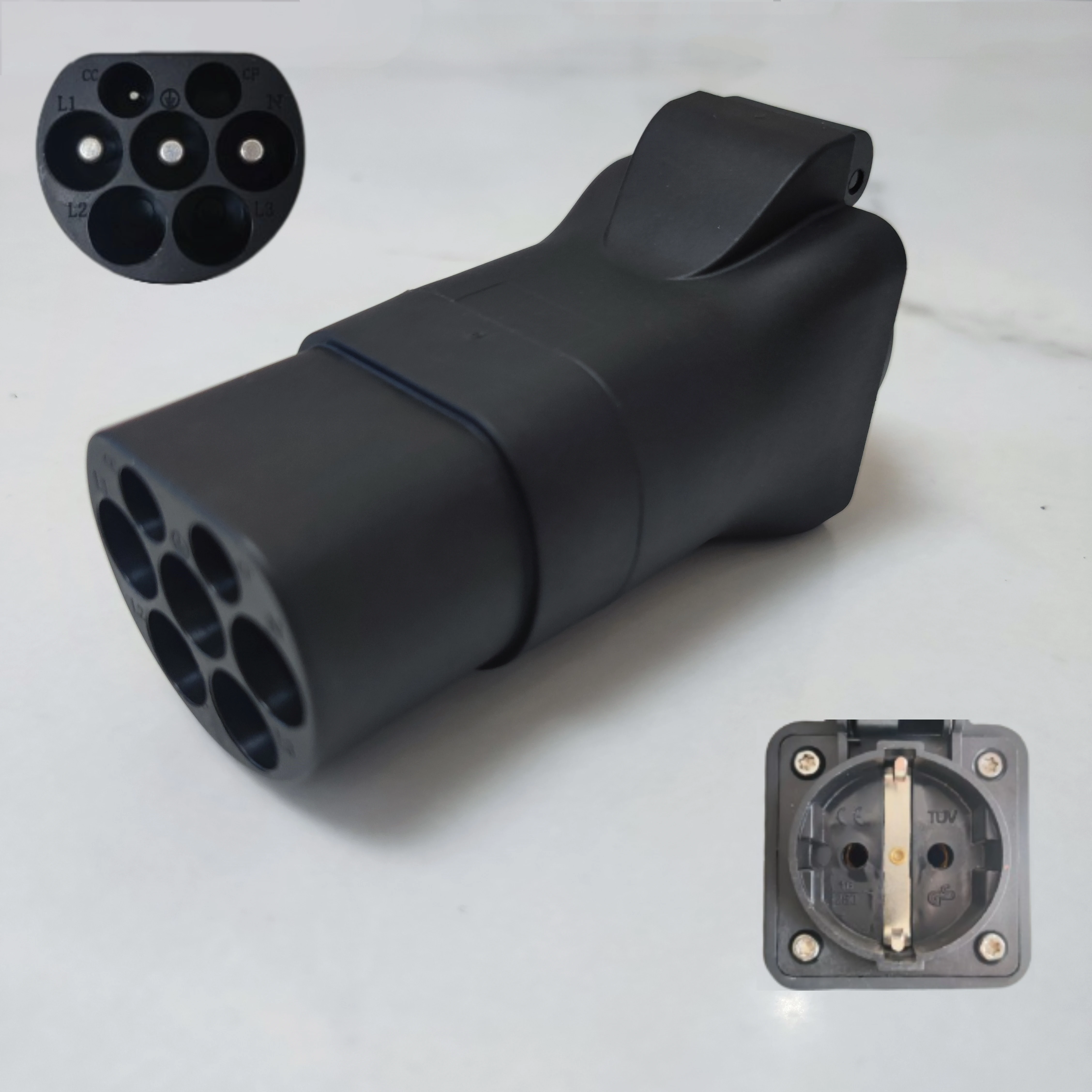V2L Adaptador para EV, adaptador de descarga lateral para coche eléctrico, adaptador EV Type2 a Schuko V2L para camping, senderismo, Need Car Supports V2L (para MG