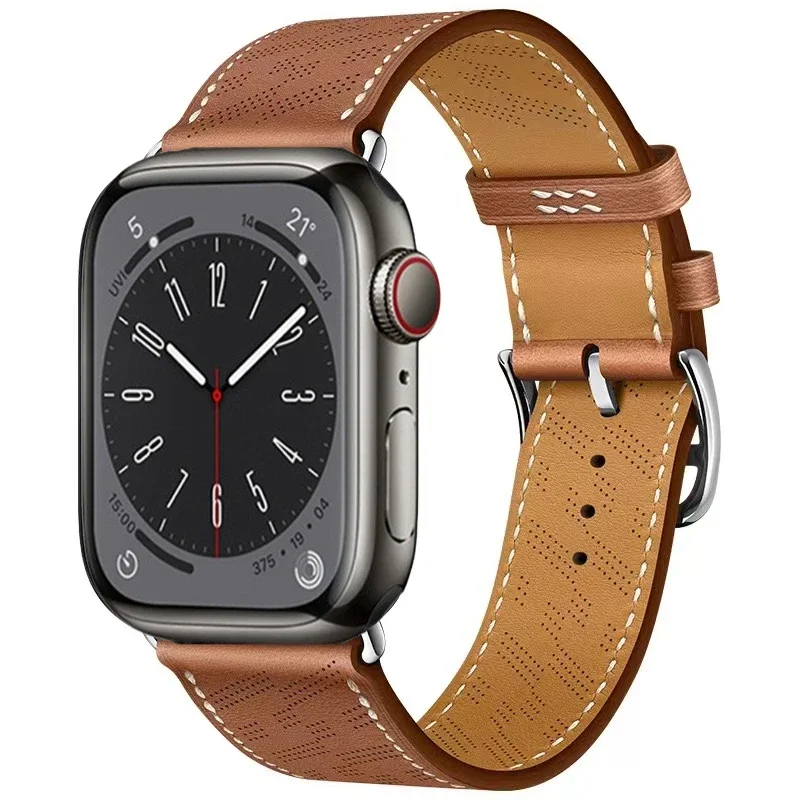 Premium Genuine Leather Watch Strap - Elegant and Versatile Wristband Bracelet