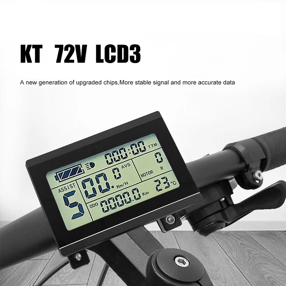 KT-LCD3 계기판 전기 자전거 LCD용 전자 자전거 수리용 백라이트 색상 사이클링 속도 및 주행 거리 표시